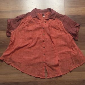 Free People Button Down Blouse